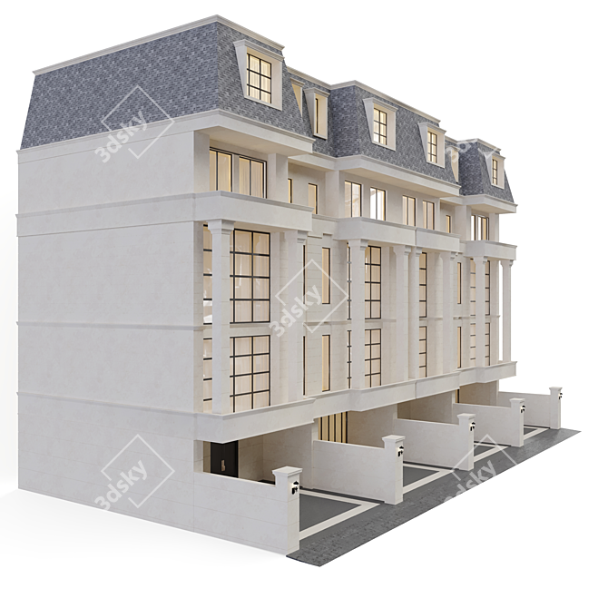 Contemporary House 3D Model Kit 3D model image 8