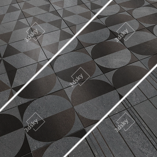 Matrix 20x20 Ceramic Floor Tile 3D model image 3