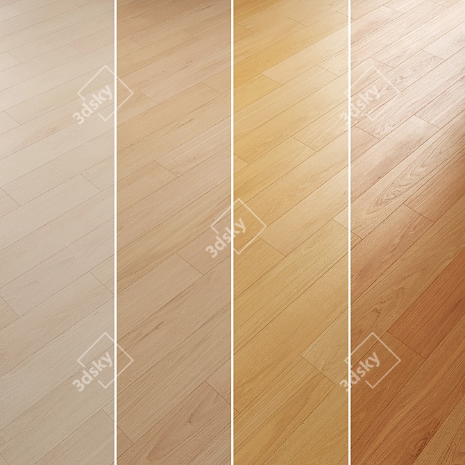  Oak Parquet Flooring Collection 3D model image 2