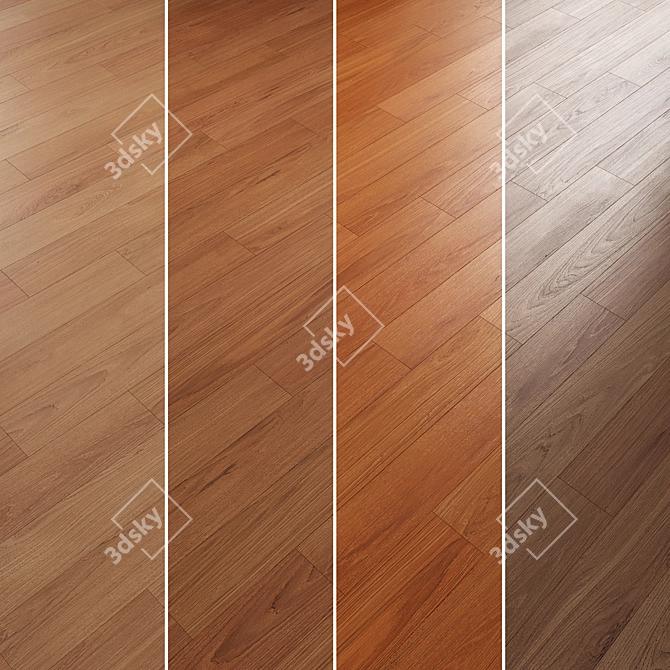  Oak Parquet Flooring Collection 3D model image 3