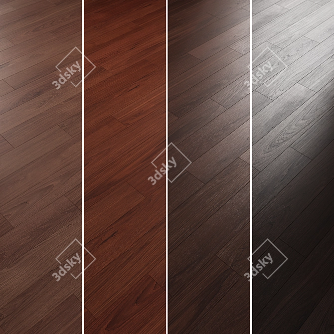  Oak Parquet Flooring Collection 3D model image 4