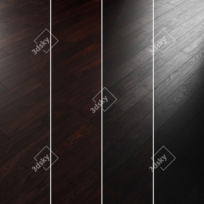 Oak Parquet Flooring Collection 3D model image 4