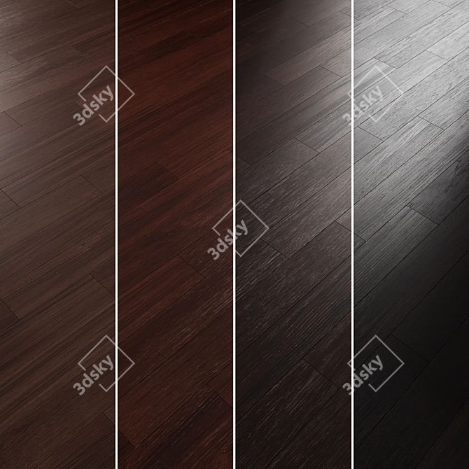 Oak Parquet Flooring Collection 3D model image 4