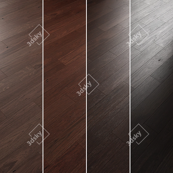 Oak Parquet Flooring Collection 3D model image 4