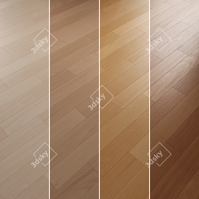 Oak Parquet Flooring Collection 3D model image 2