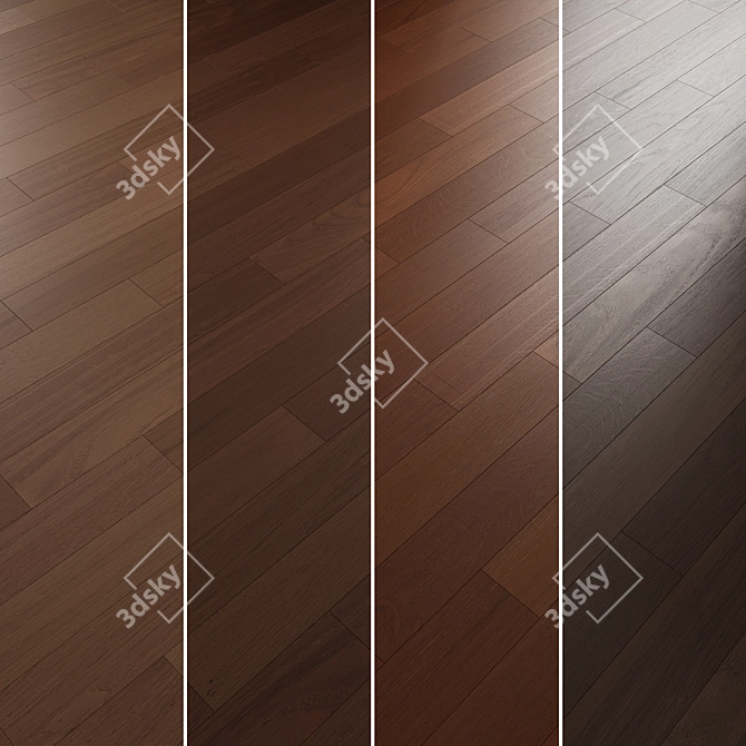 Oak Parquet Flooring Collection 3D model image 3