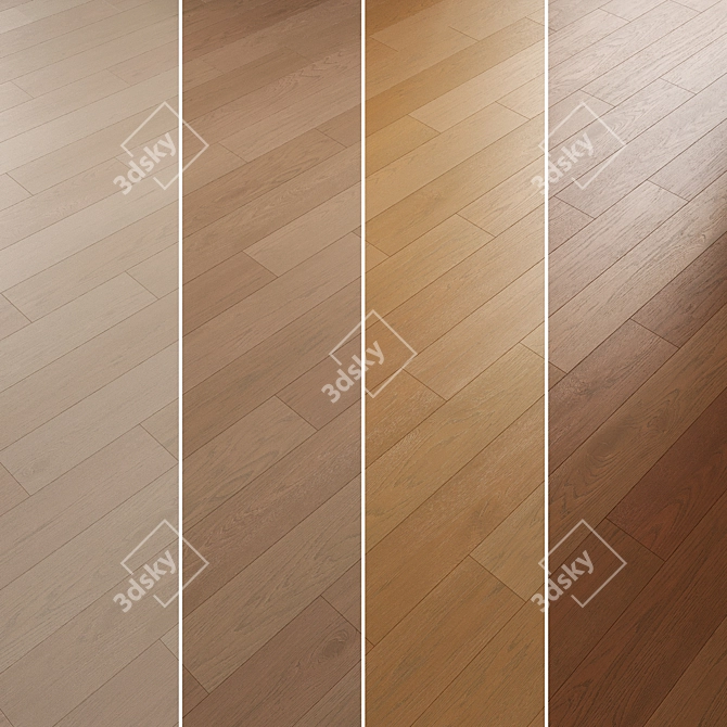 Oak Parquet Flooring Collection 3D model image 2