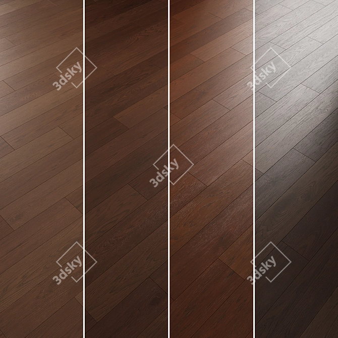 Oak Parquet Flooring Collection 3D model image 3