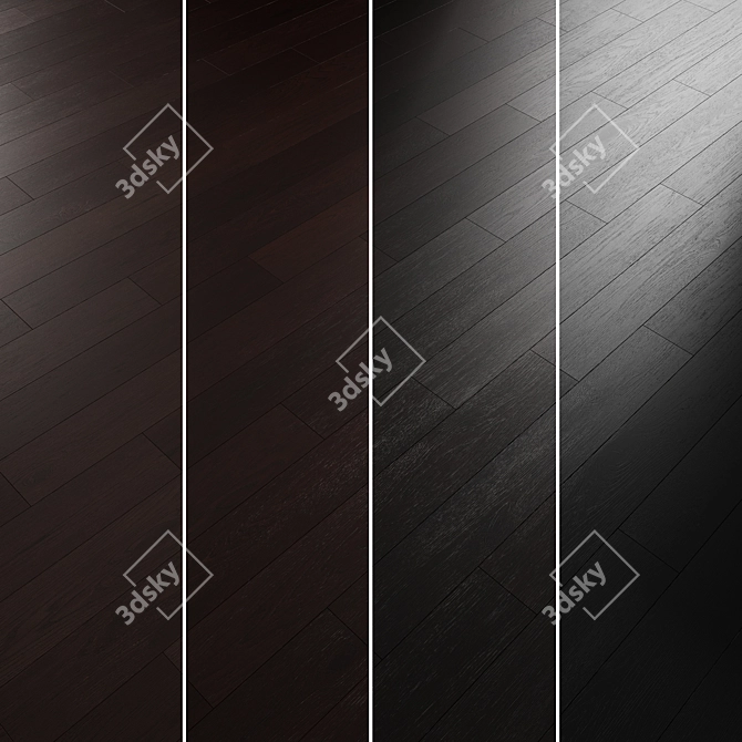 Oak Parquet Flooring Collection 3D model image 4