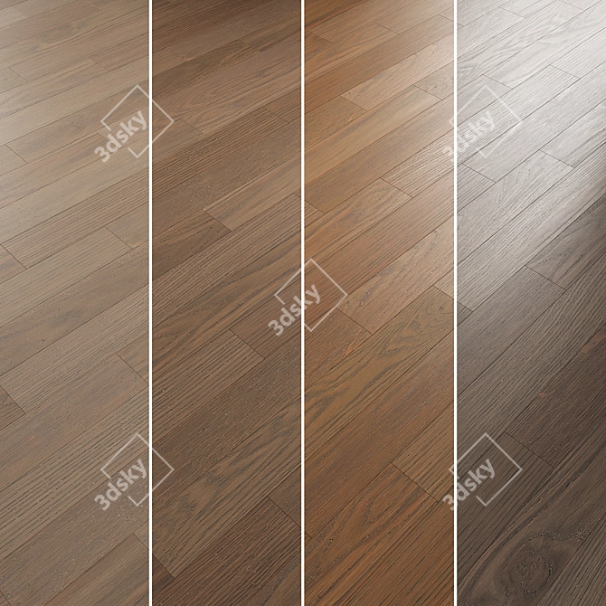 Oak Parquet 074 Texture Set 3D model image 3