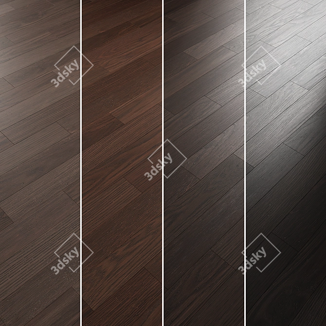 Oak Parquet 074 Texture Set 3D model image 4