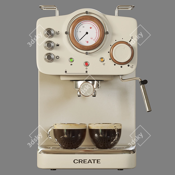 Retro Thera Express Coffee Maker 3D model image 2