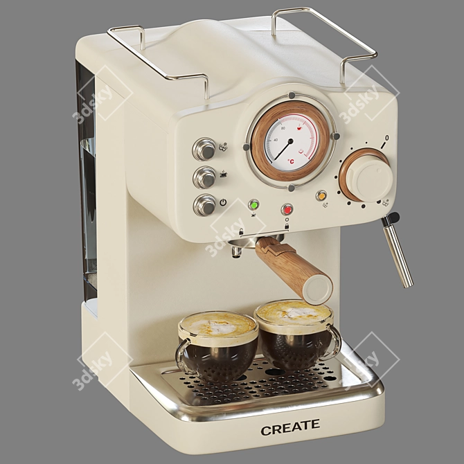 Retro Thera Express Coffee Maker 3D model image 3