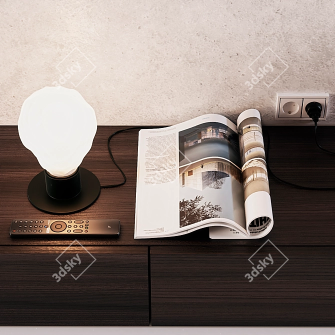 TV Zone with Decor 3D model image 4