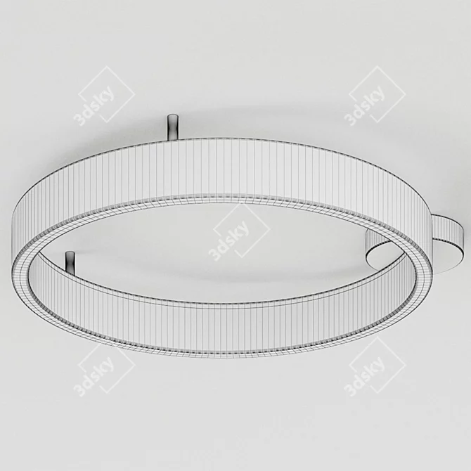 Modern Three-Color Ceiling Lamp 3D model image 3