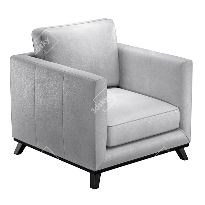 Sullivan Luxury Leather Accent Chair 3D model image 1