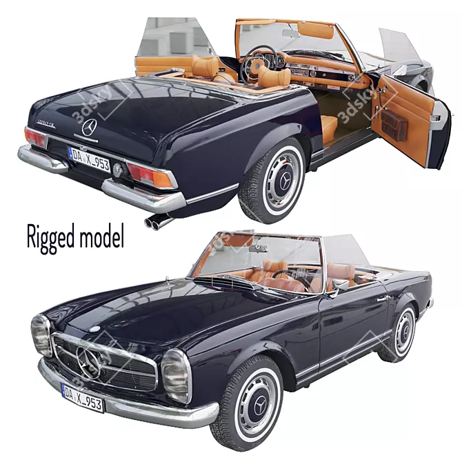 Mercedes Pagoda Model Kit 3D model image 1