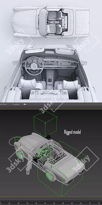 Mercedes Pagoda Model Kit 3D model image 7