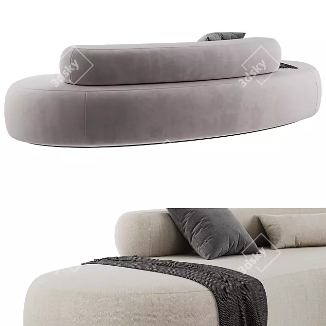 Modern Bubble Rock Sofa Design 3D model image 2