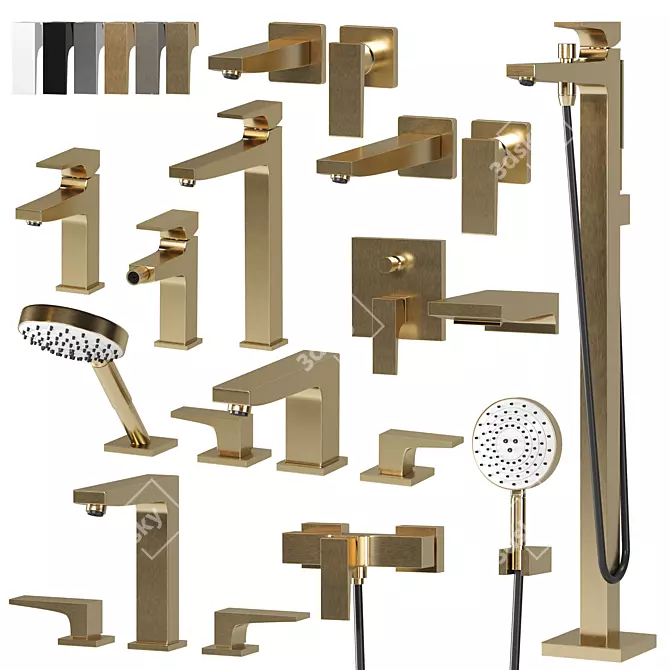 Metropol Collection Faucet Set 3D model image 1