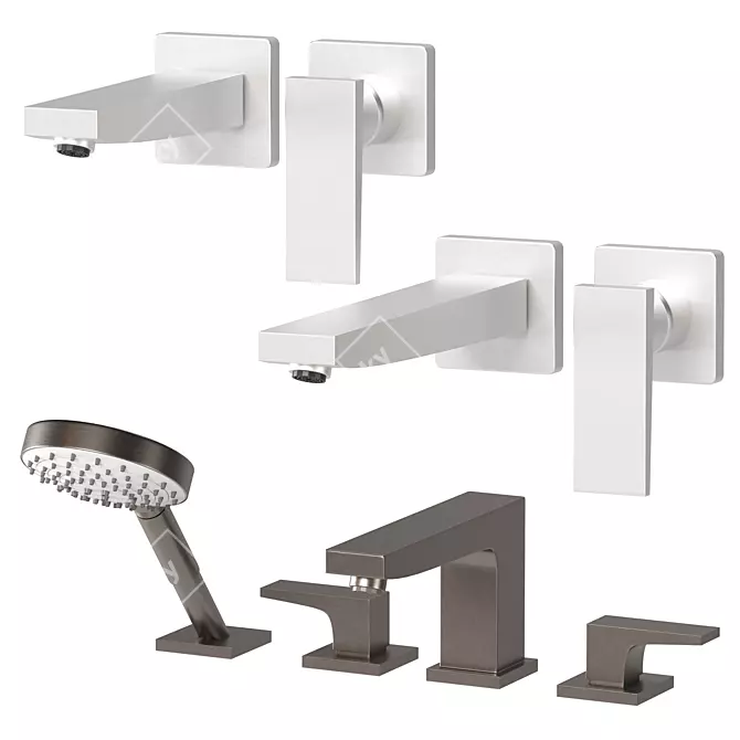 Metropol Collection Faucet Set 3D model image 4