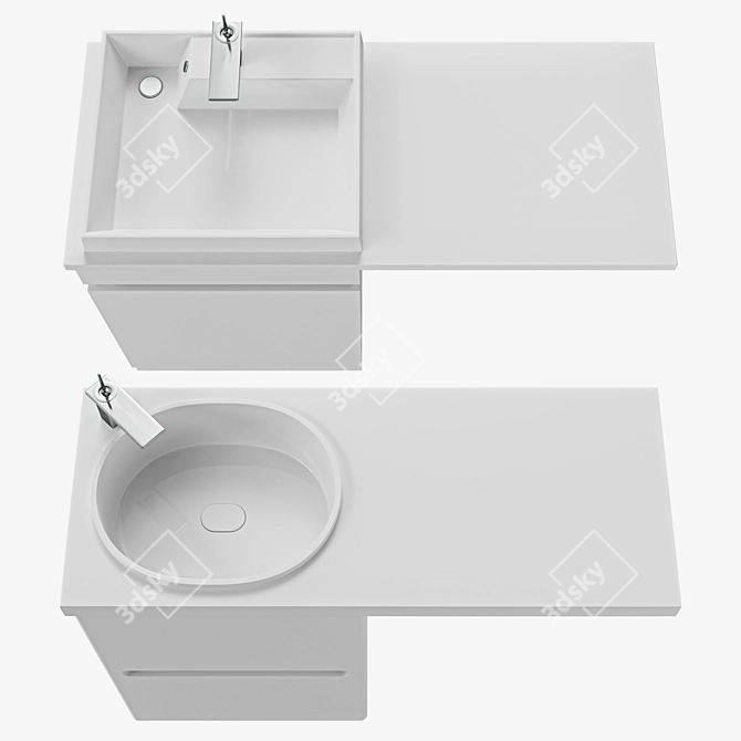 ANDREA BRUKS Over-Washer Sink 3D model image 2