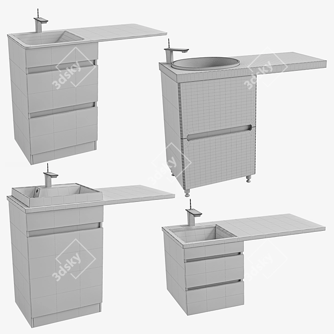 ANDREA BRUKS Over-Washer Sink 3D model image 4