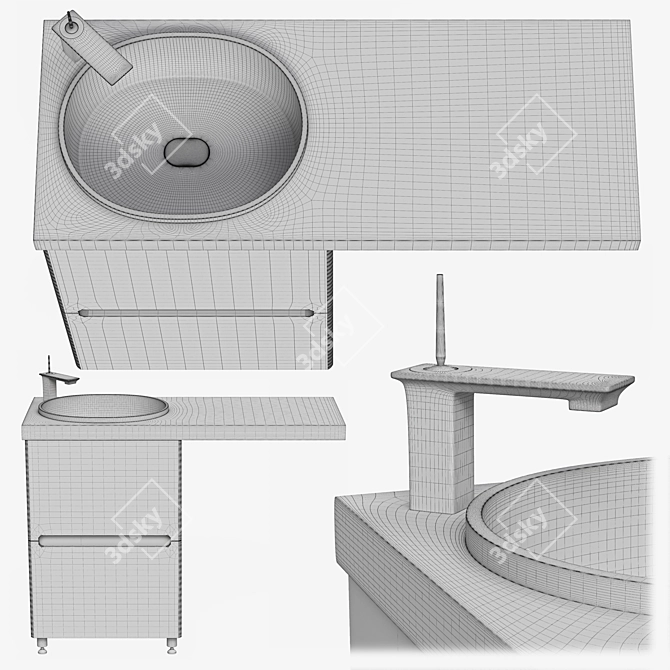 ANDREA BRUKS Over-Washer Sink 3D model image 10