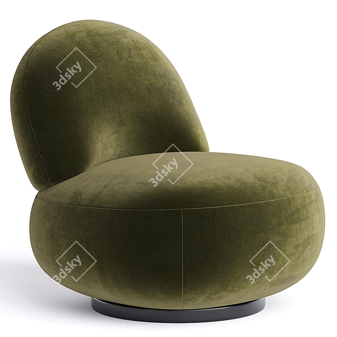 Elegant Modern Lulu Chair 3D model image 2