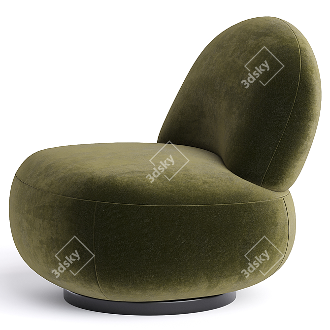 Elegant Modern Lulu Chair 3D model image 4