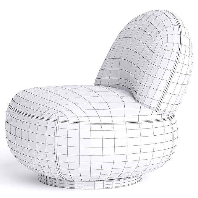 Elegant Modern Lulu Chair 3D model image 5