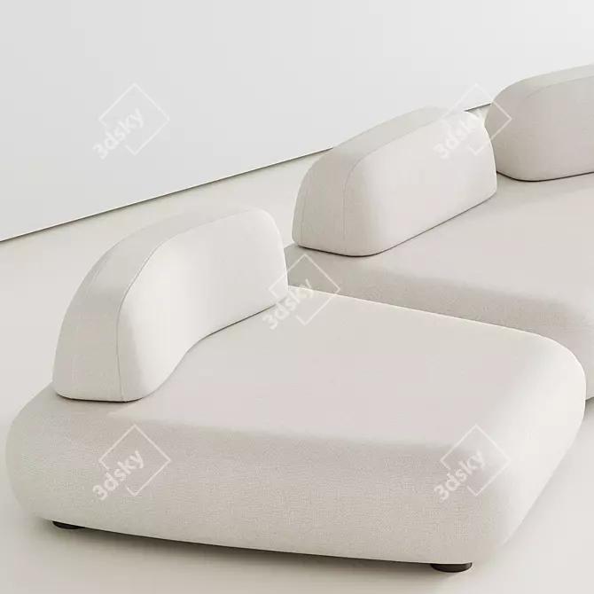 Sleek Modern Art Nova Curve 3D model image 4