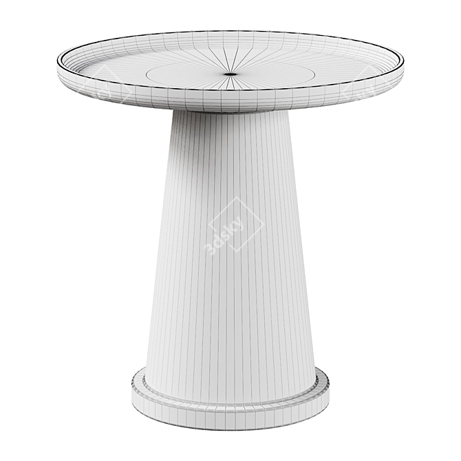 Hanzi Metal Sofa Side Table 3D model image 2