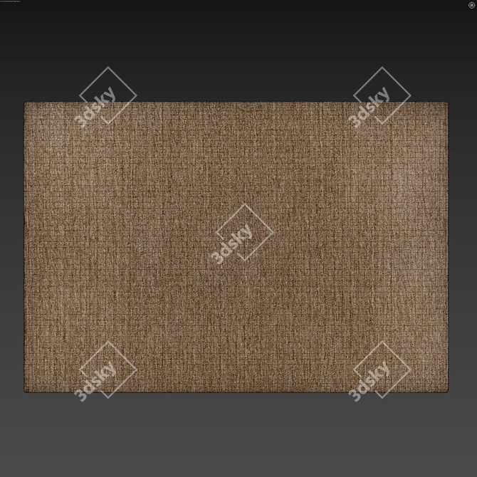 Natural Jute Braided Rug Set 3D model image 4