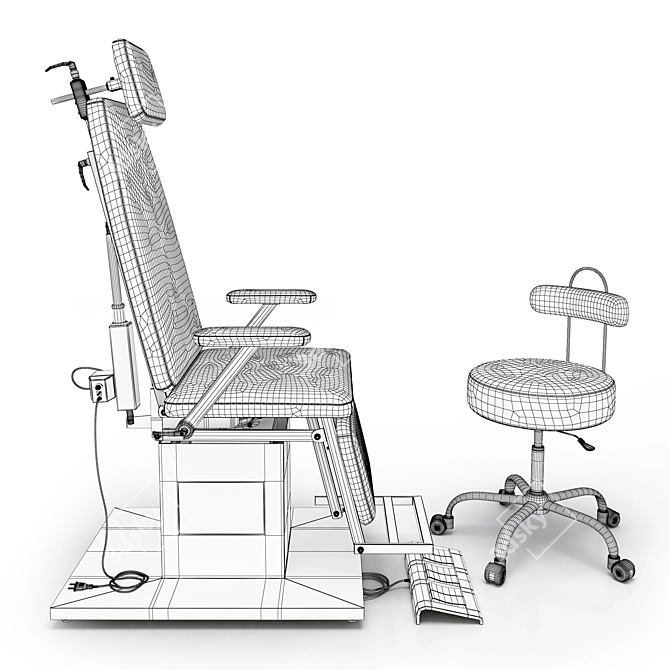 ZERTS ENT Chair with Stool 3D model image 4