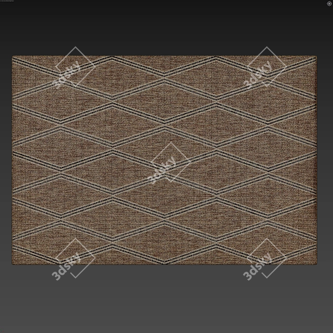 Diamond Jute Braided Rug 4K 3D model image 4