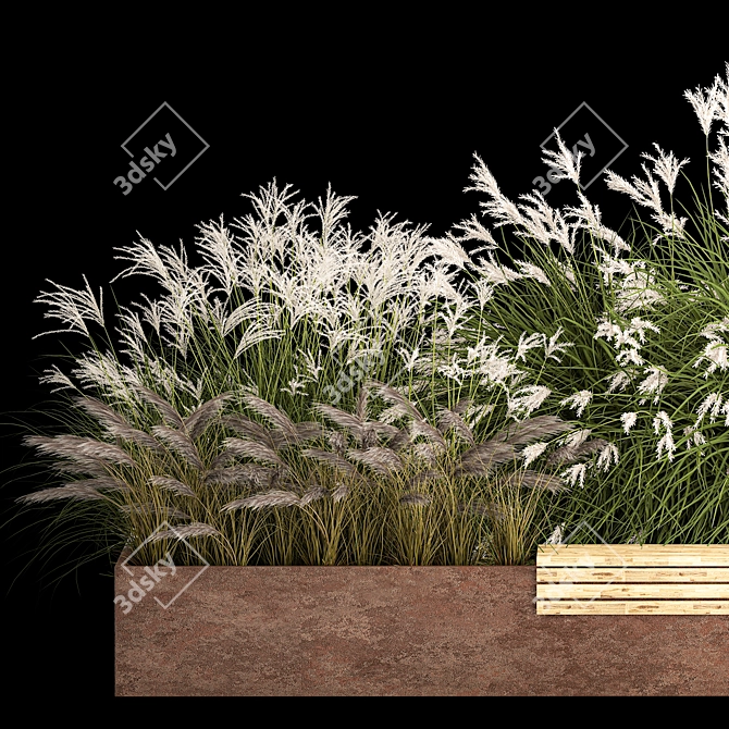 Urban Greenery Collection Bench 3D model image 3