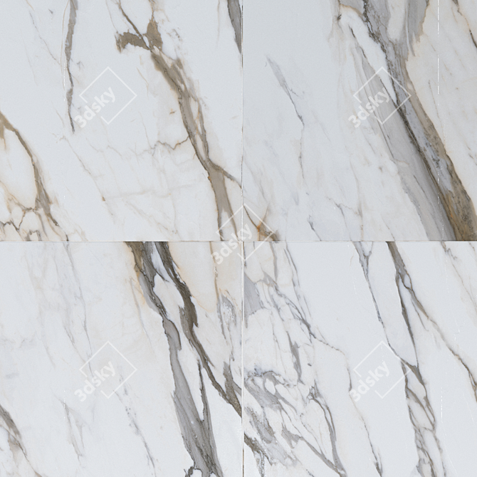 Calacatta Gold Marble Tiles Collection 3D model image 2