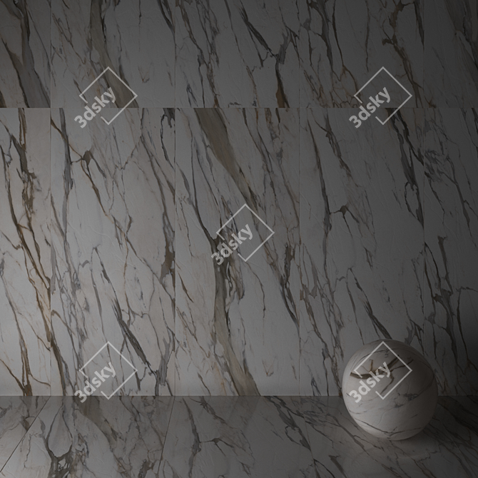 Calacatta Gold Marble Tiles Collection 3D model image 3