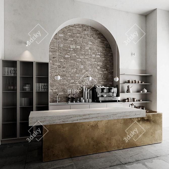 Title: High-Poly Restaurant Model 3D model image 3