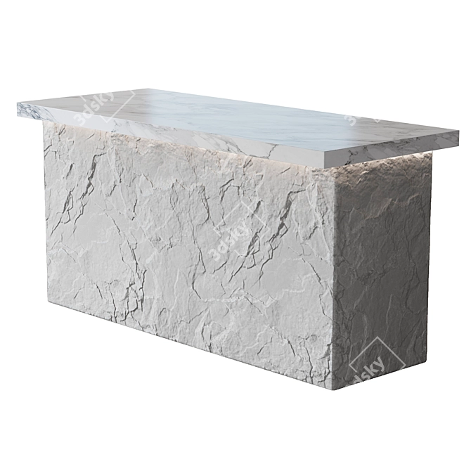 Granite Island Table 2100mm 3D model image 1