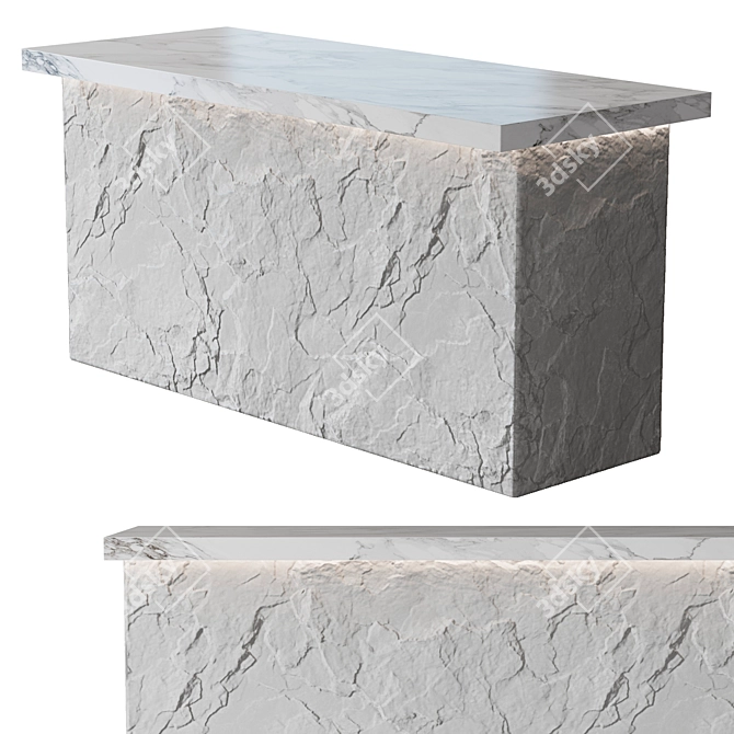 Granite Island Table 2100mm 3D model image 3