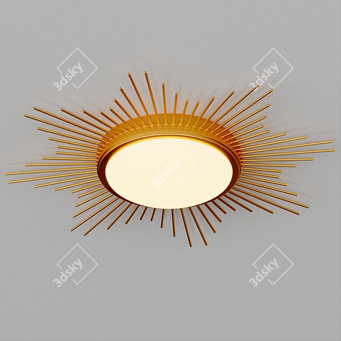 Modern Drum LED Flush Mount 3D model image 3