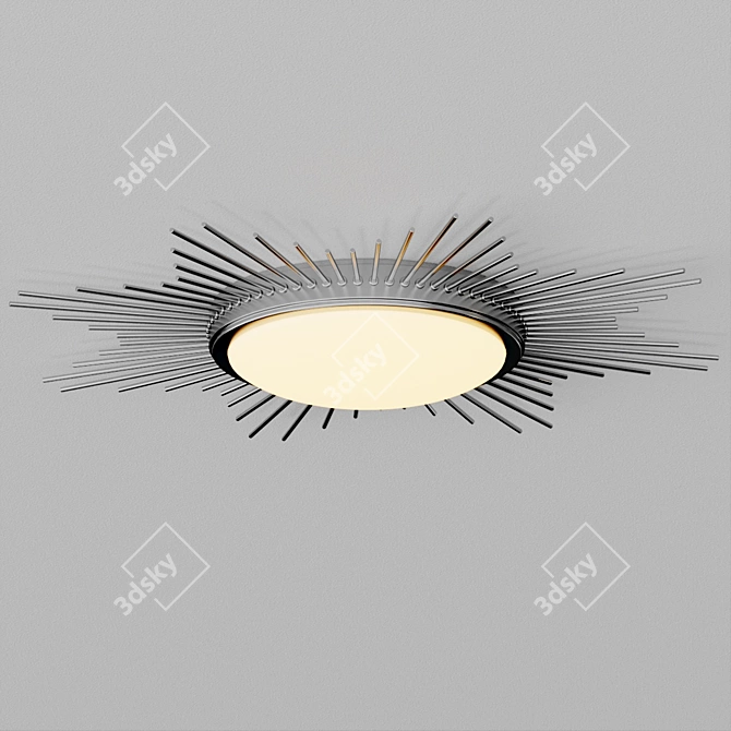 Modern Drum LED Flush Mount 3D model image 4