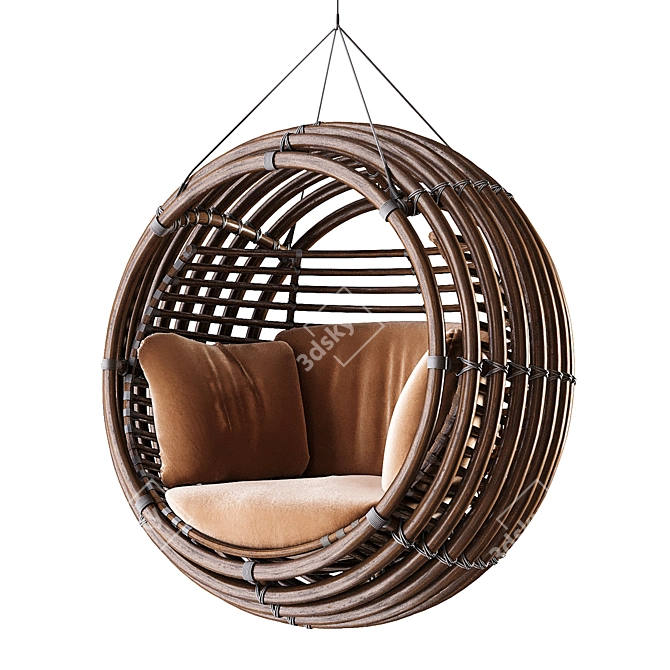 PBR Swing Chair: Warm Embrace 3D model image 1