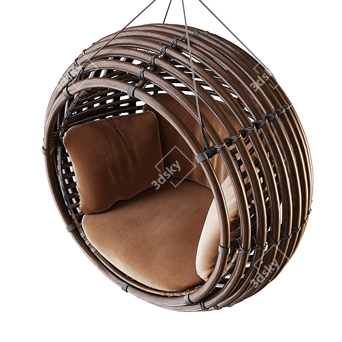 PBR Swing Chair: Warm Embrace 3D model image 4