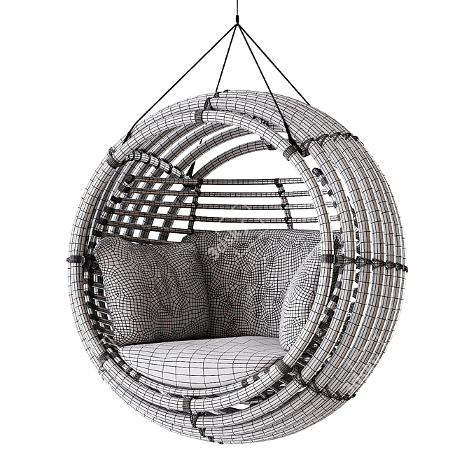 PBR Swing Chair: Warm Embrace 3D model image 5