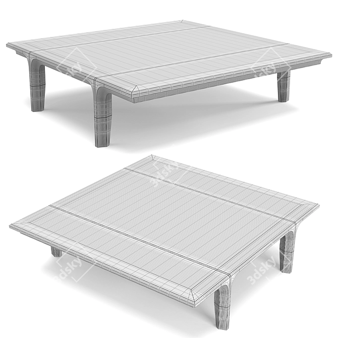 Modern Chic Coffee Table 3D model image 4