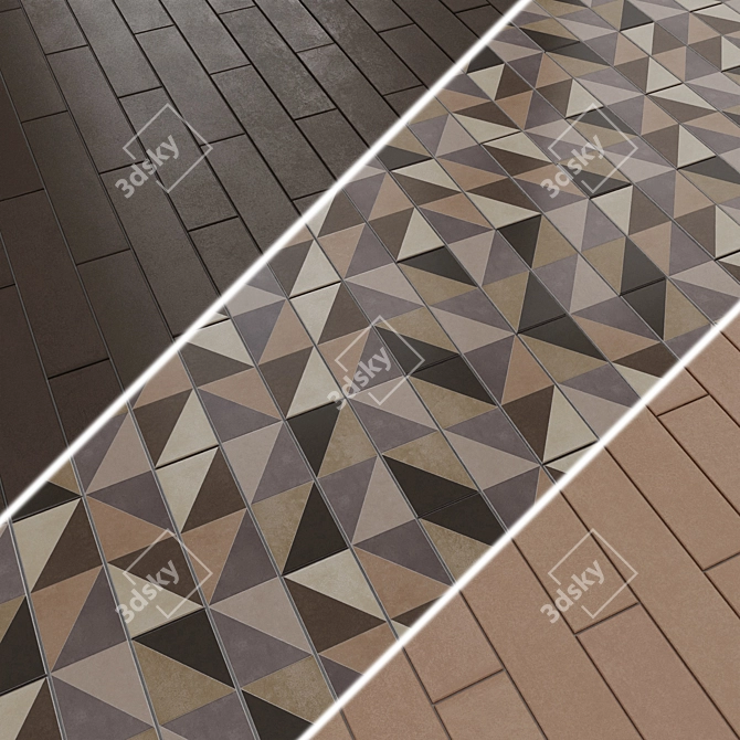 Milano Amsterdam Matte Wall Tiles 3D model image 2