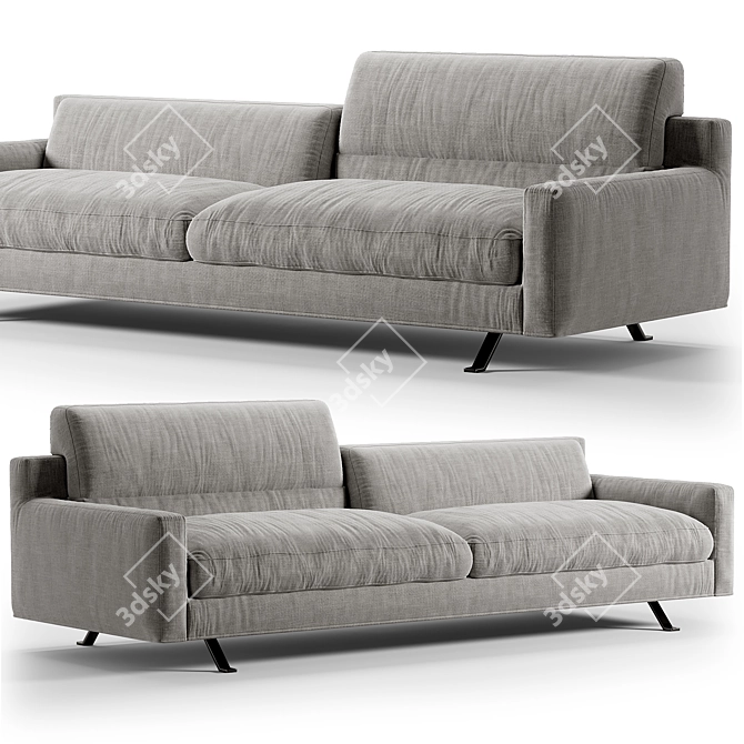 James Straight Sofa 3D Model 3D model image 1